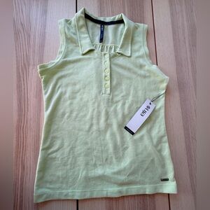 Lija Light Green women Tank Top with Black Trim women size M nwt